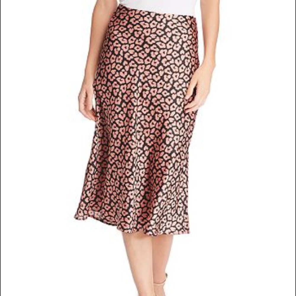 cotton candy la leopard print skirt